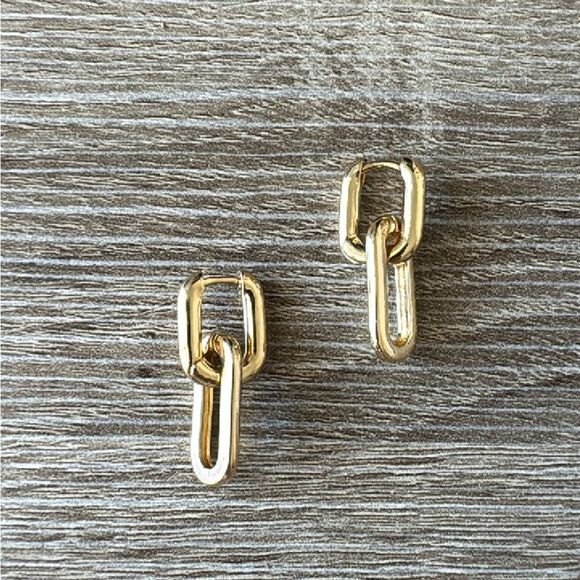 Trendy hoop earrings A419 - Picture 2 of 3